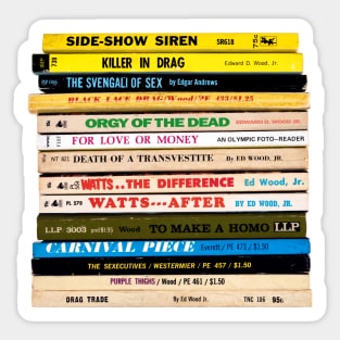 Ed Wood Jr. Book Stack Sticker